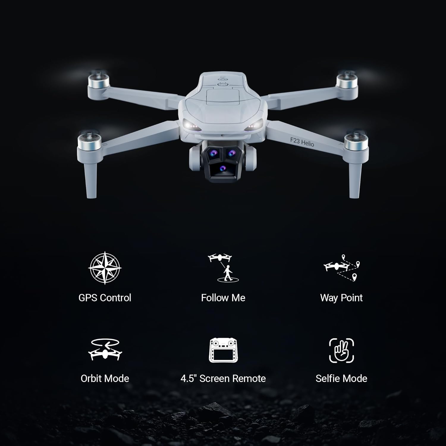 Contixo F23 GPS Drone With Camera, 46 Min Flight Time, 4.5" Screen Remote, Follow Me, Waypoints, 5GHz FPV Transmission, Return to Home, Hand Gestures, Orbit Mode Foldable Drones For Teens & Adults - Image 3