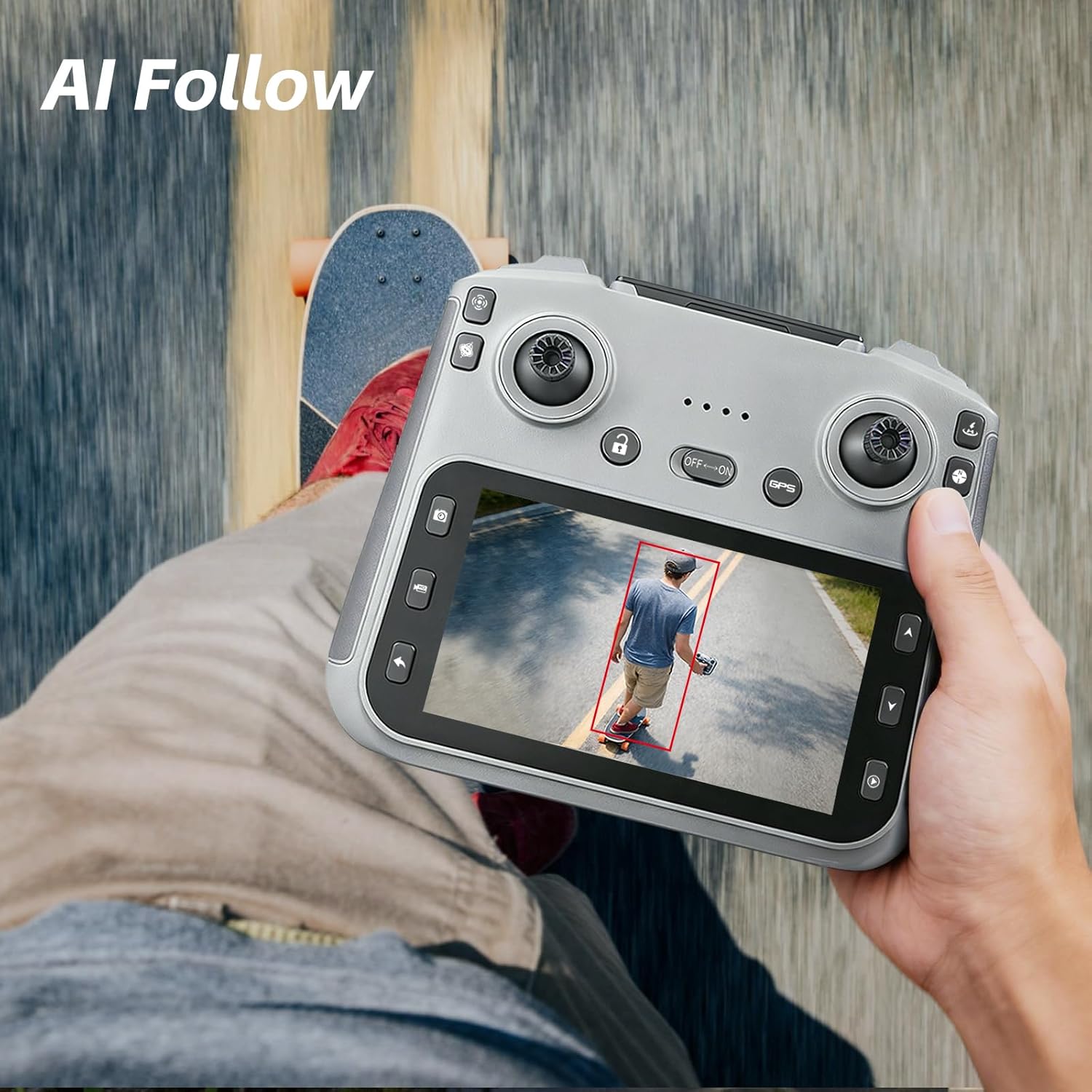 GPS Drone with Camera for Adults - 4K Drone with 4.5” FPV Screen Controller, 60 Min Flight, Brushless Motor Foldable Quadcopter, Auto Return, Follow Me, 3 Speed Modes for Beginners - Gift Under 249g - Image 7