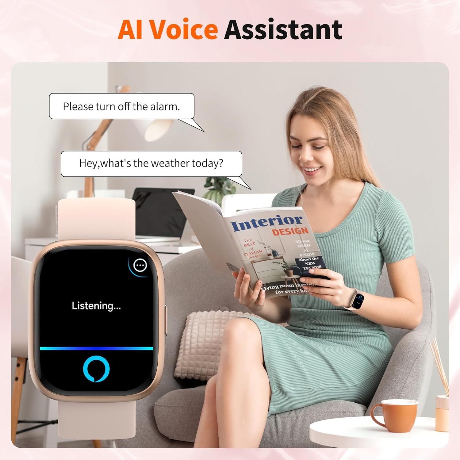 2026 Upgraded Smart Watch Alexa Built-in【1.83" HD Touchscreen】【BT5.3 Call, 100+ Sports Modes & IP68 Waterproof】 Fitness Tracker 24/7 Heart & Sleep Monitor for Android iOS Men Women - Image 3
